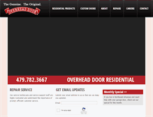 Tablet Screenshot of fortsmithoverheaddoor.com